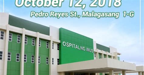 Imus public hospital opening in October .